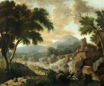 Landschaft mit reißendem Fluss, 1760-1800 von Philippe Jacques de Loutherbourg